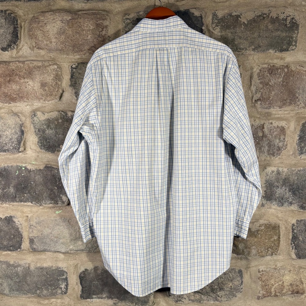 Ralph Lauren Yarmouth Men's Plaid Button Down Shirt 16 32/33 Long Sleeve Career - Picture 7 of 12